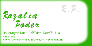 rozalia poder business card